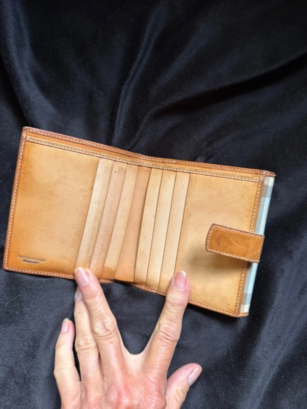 Vintage Burberry Blue Label Nova Check Bifold Compact Wallet